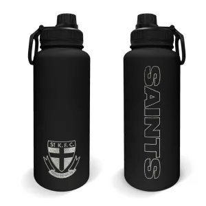 AFL Stainless Steel 960mL Drink Bottle - St Kilda Saints - Double Walled