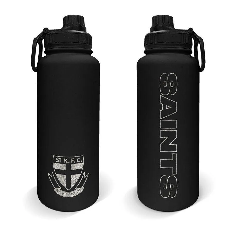 AFL Stainless Steel 960mL Drink Bottle - St Kilda Saints - Double Walled