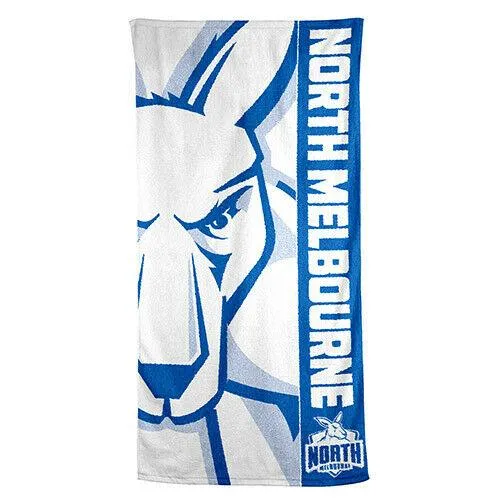 AFL Supporter Beach Bath Gym Towel - North Melbourne Kangaroos - 1500mm x 750mm