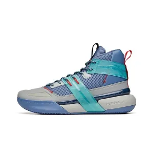 Anta Quick Fight 4 High Basketball Shoes - Blue/Gray