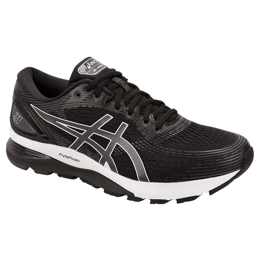 Asics Gel Nimbus 21 Black-Grey Mens Running Shoes