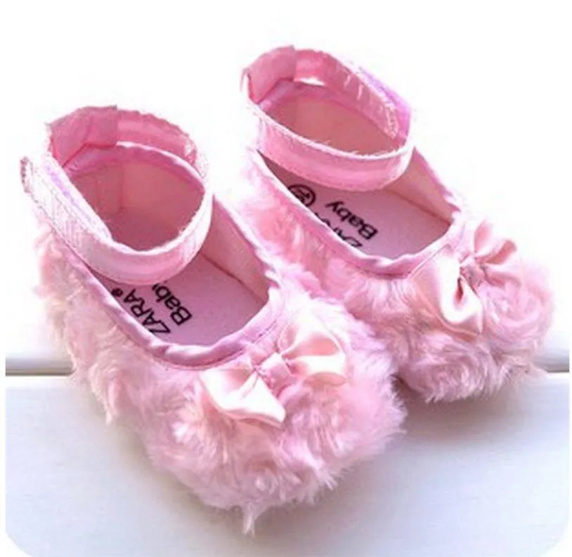 Baby Prewalker Anti-Skid Shoes - Zara Fur Pink