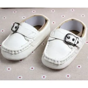 Baby Prewalker Shoes - White Boat Shoes