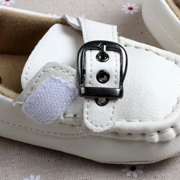 Baby Prewalker Shoes - White Boat Shoes