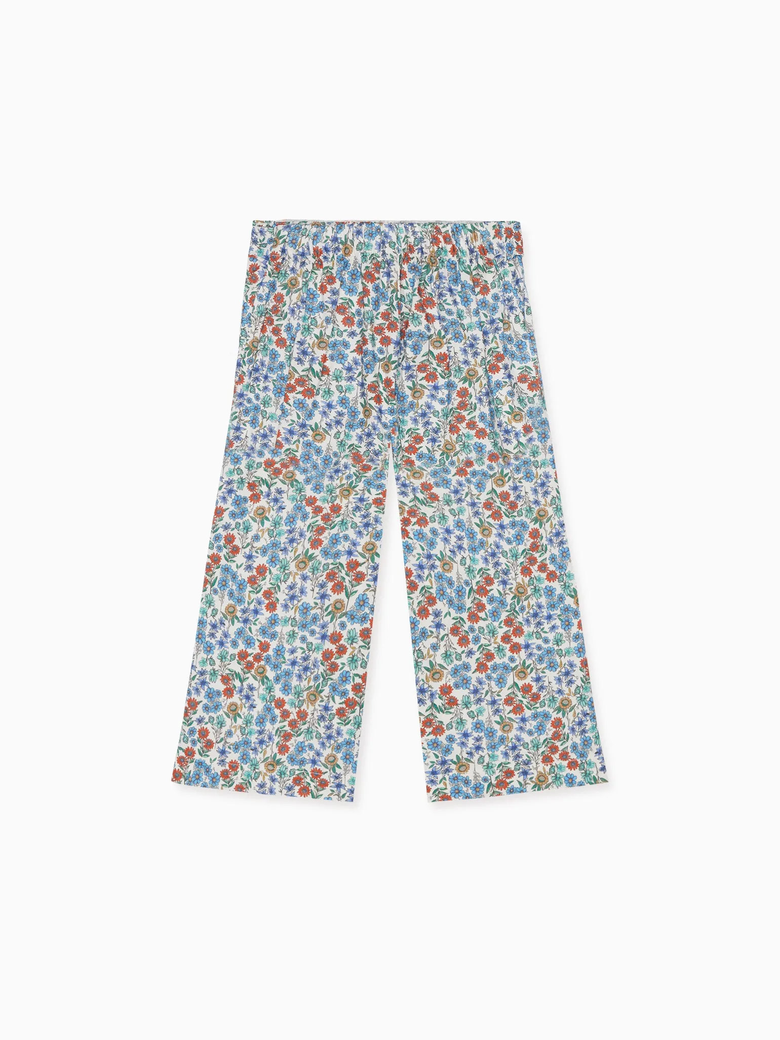 Blue Floral Roda Girl Pants