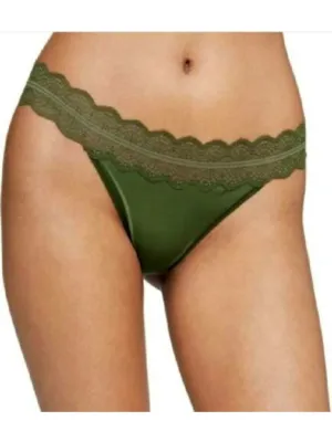 CALVIN KLEIN Green Solid Everyday Thong