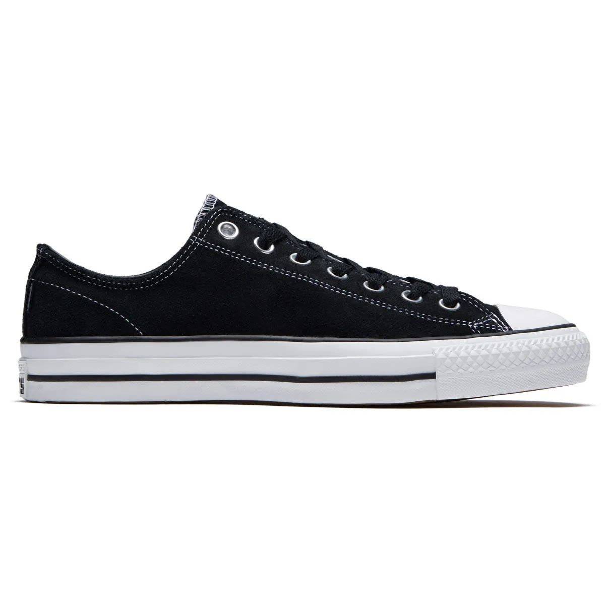 Converse Chuck Taylor All Star Pro Suede Ox Shoes - Black/Black/White