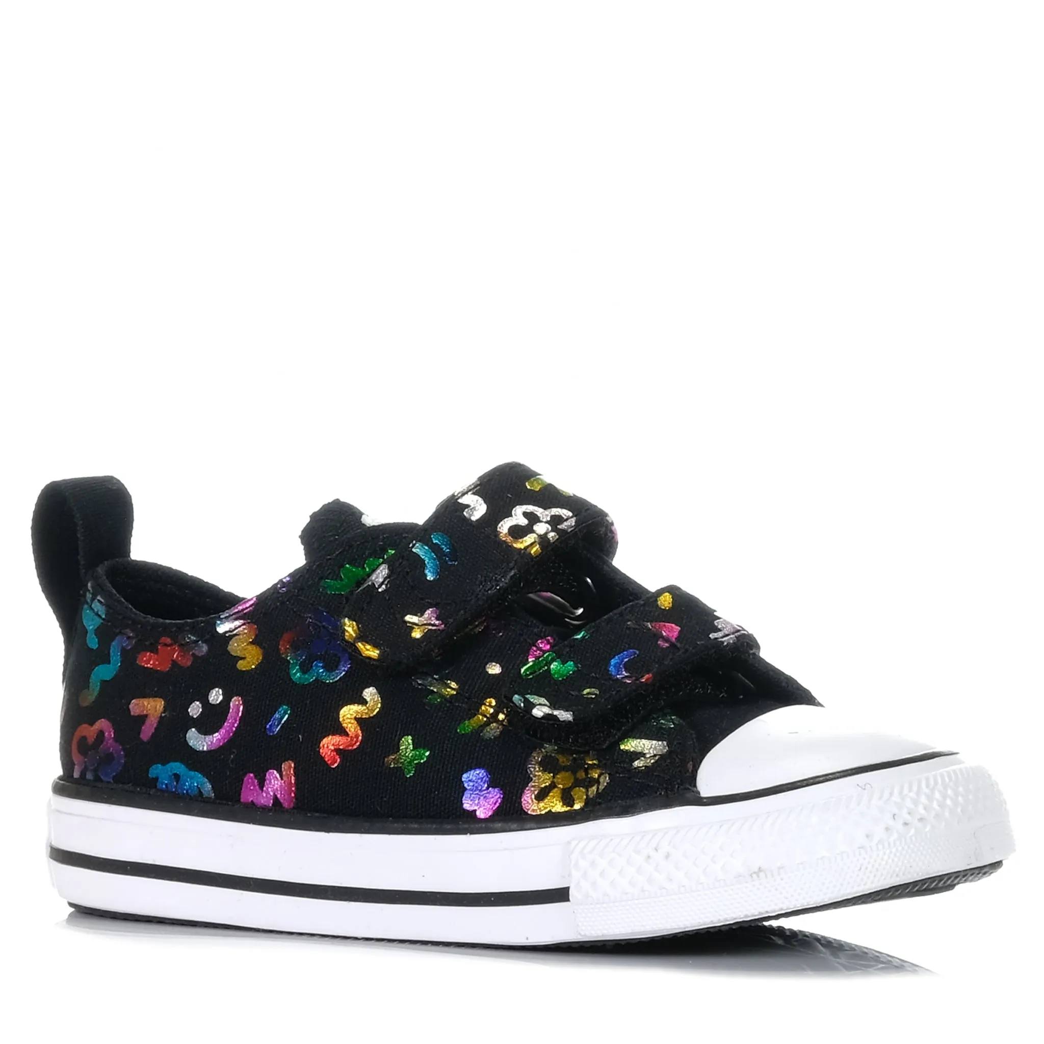 Converse Chuck Taylor Infant 2V Polka-Doodle Low Black