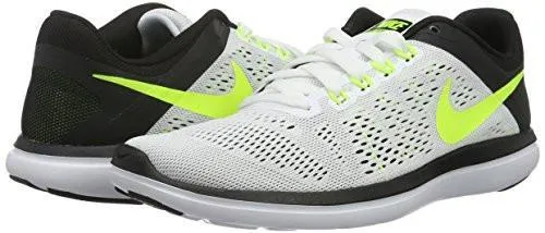 Flex 2016 Rn Running Shoe 10 DM US White/Volt Black