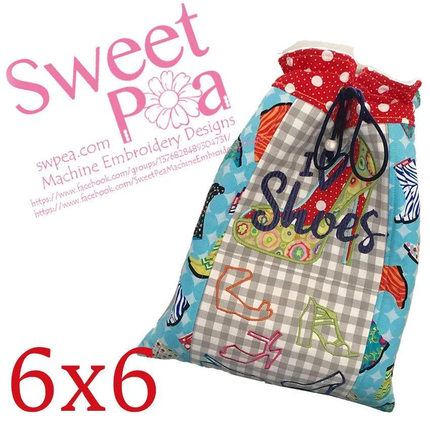 I Love Shoes Shoe Bag 6x6