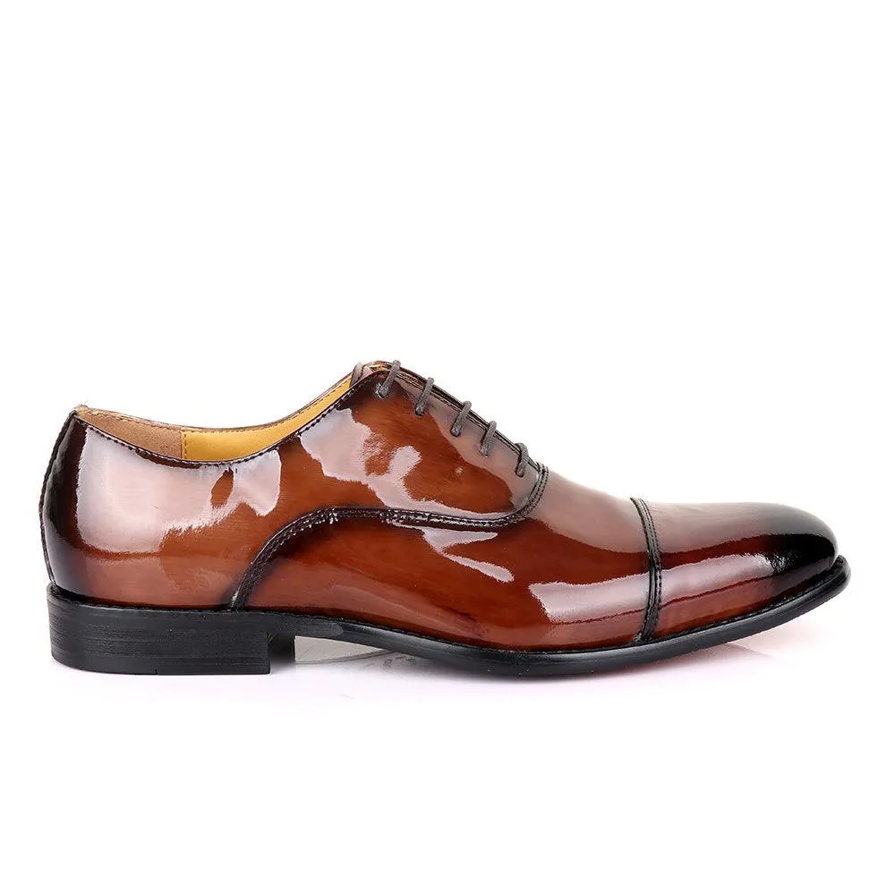 John Mendson Laceup Wetlips Brown Leather Shoe