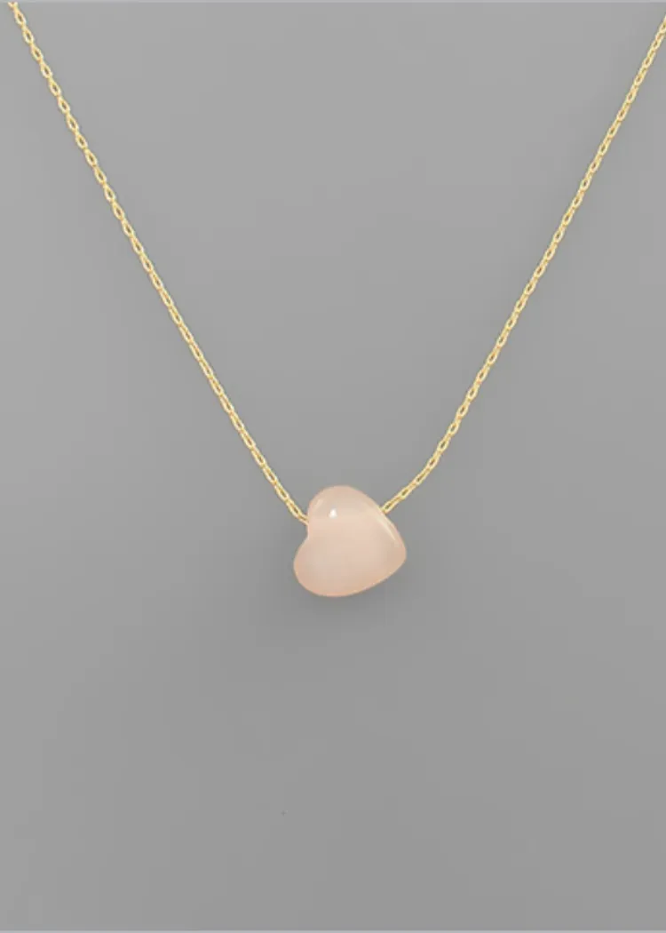 Leonie Stone Heart Necklace