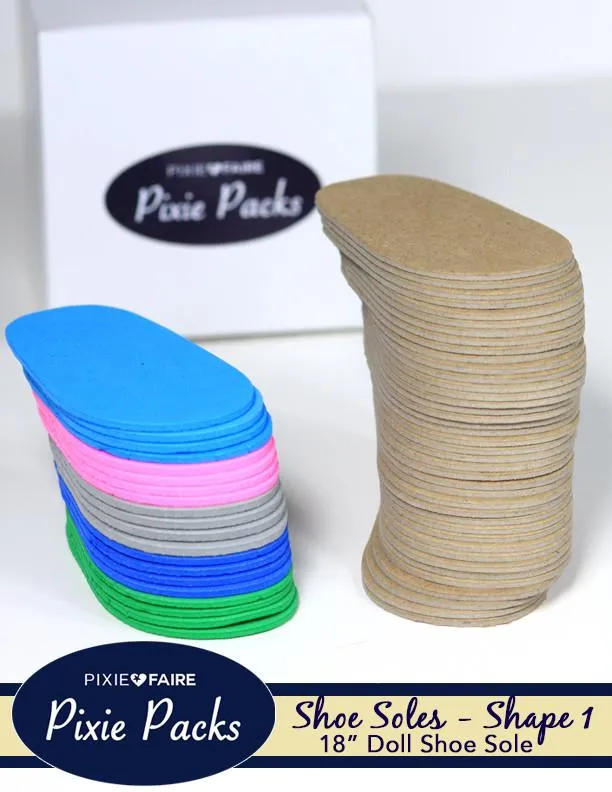 Pixie Packs SHAPE 1 Pre-cut Shoe Soles 2mm Color Variety 2