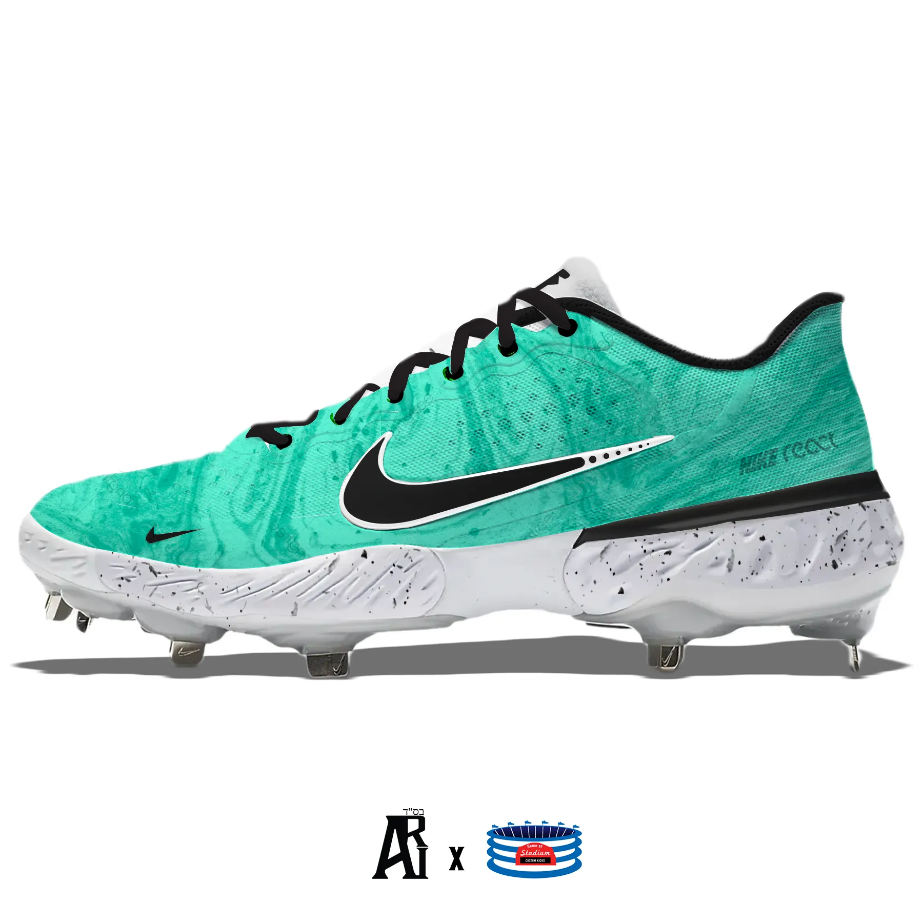 "Mint Marble" Nike Alpha Huarache Elite 3 Cleats