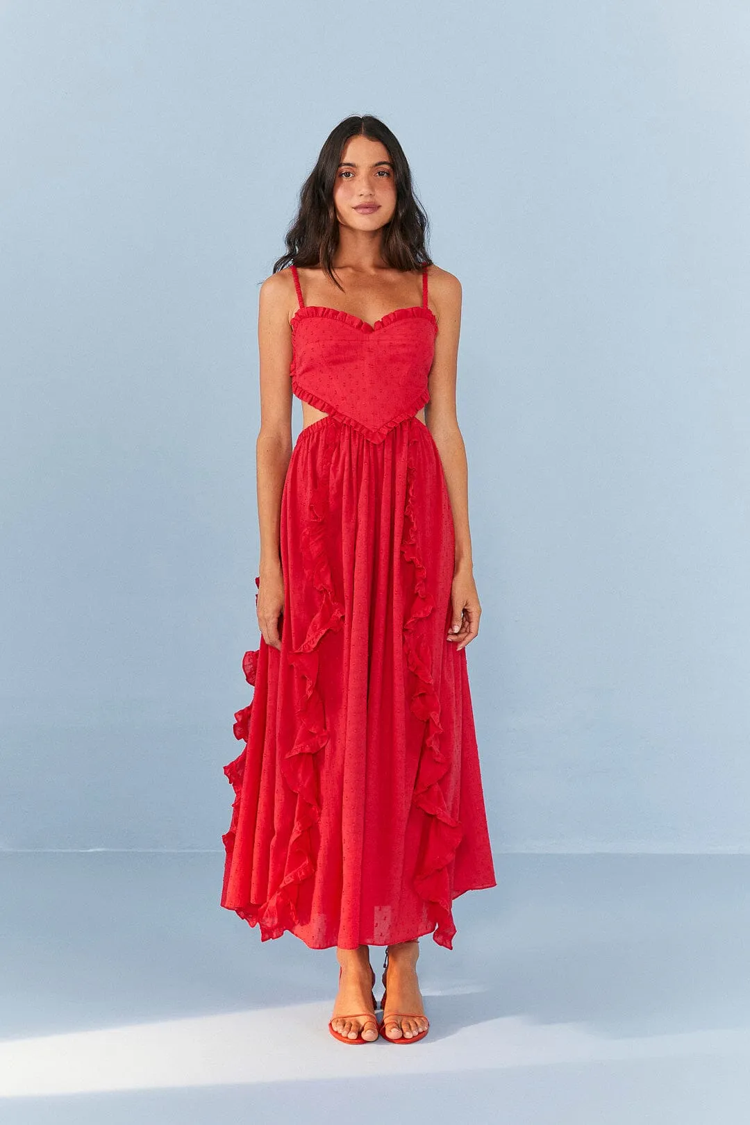 Red Heart Maxi Dress