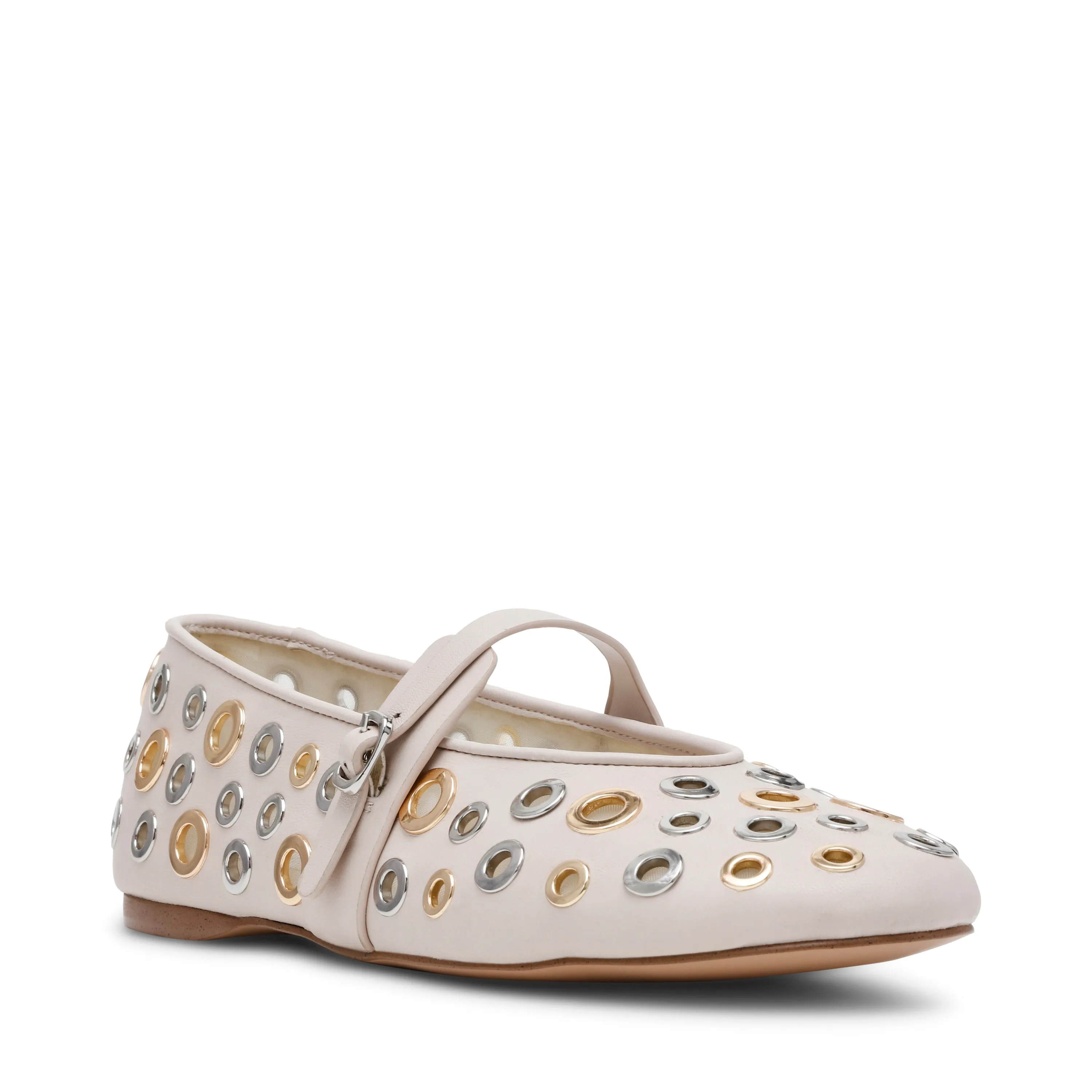 Rejoice-S Flat Shoe BONE / SILVER GOLD