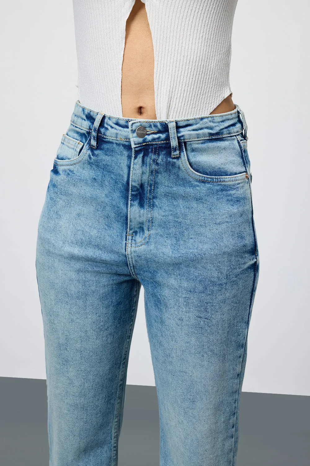 Retro Cropped Bootcut Jeans