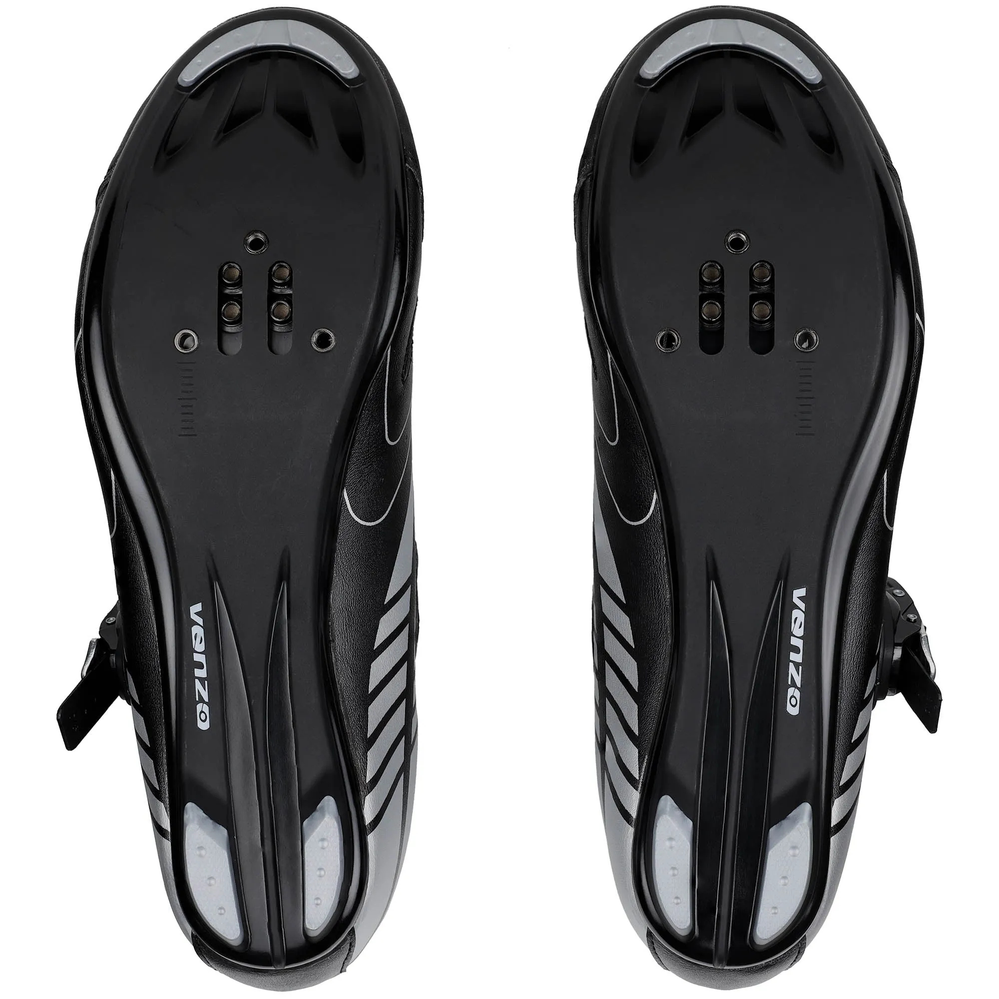 Venzo RX Road Bike Compatible with  SPD SL Look Cycling Shoes and Look Delta Indoor Cleats Black Size 37