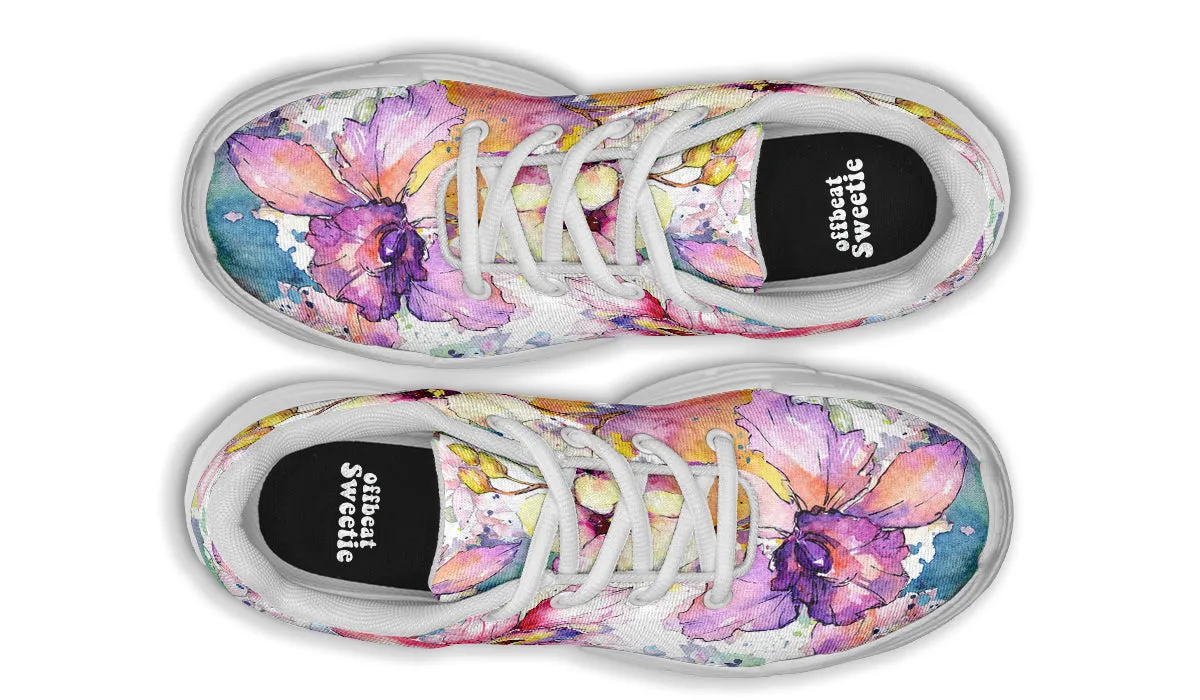 Watercolour Flowers Chunky Sneakers