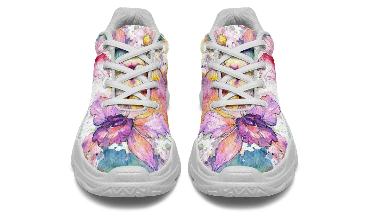 Watercolour Flowers Chunky Sneakers