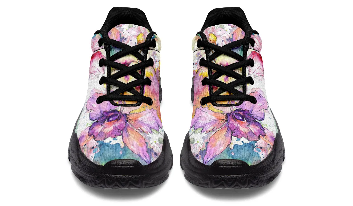 Watercolour Flowers Chunky Sneakers