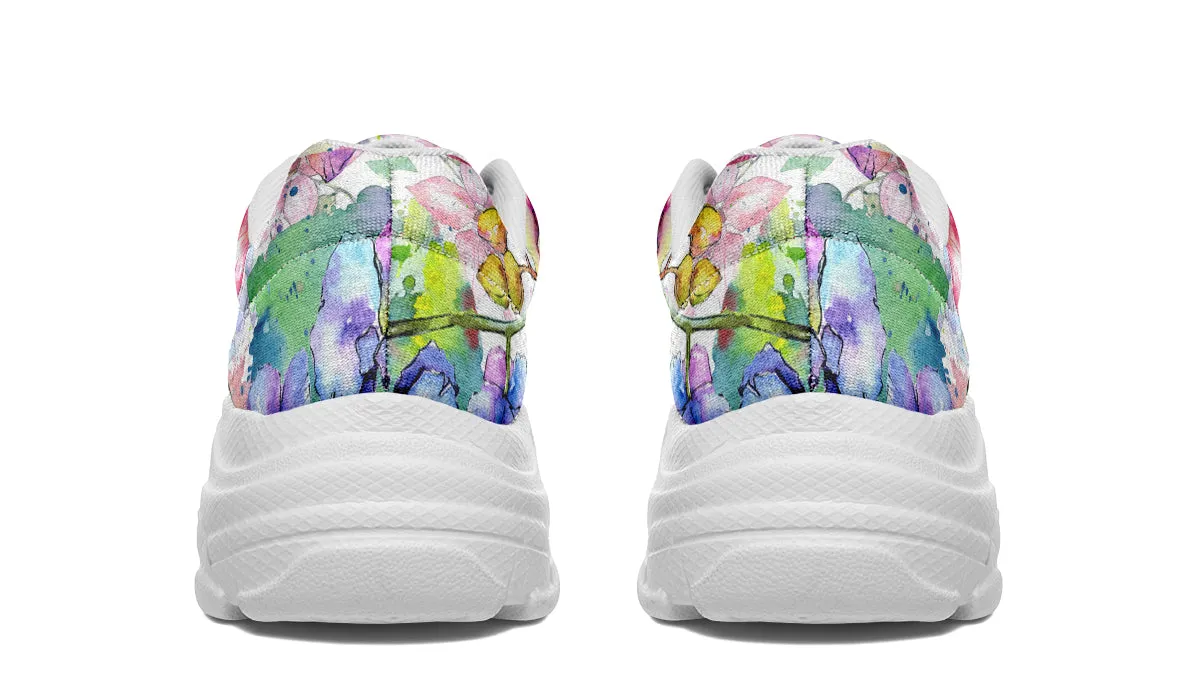 Watercolour Flowers Chunky Sneakers