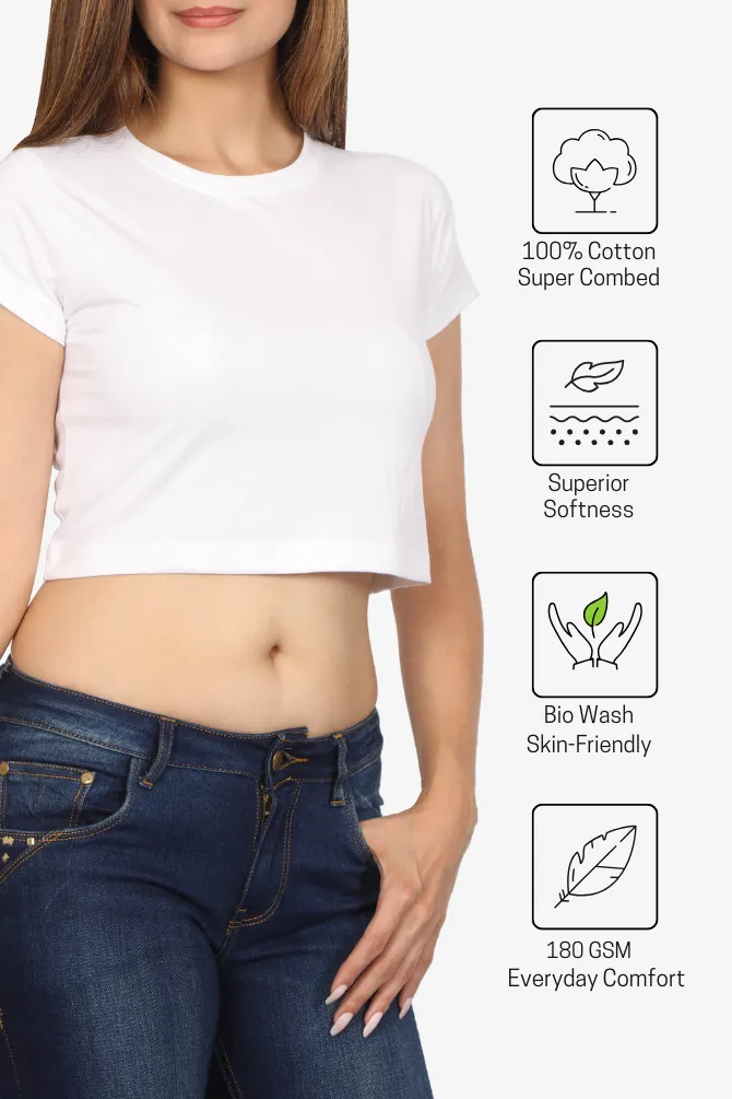 White Crop Tops for women